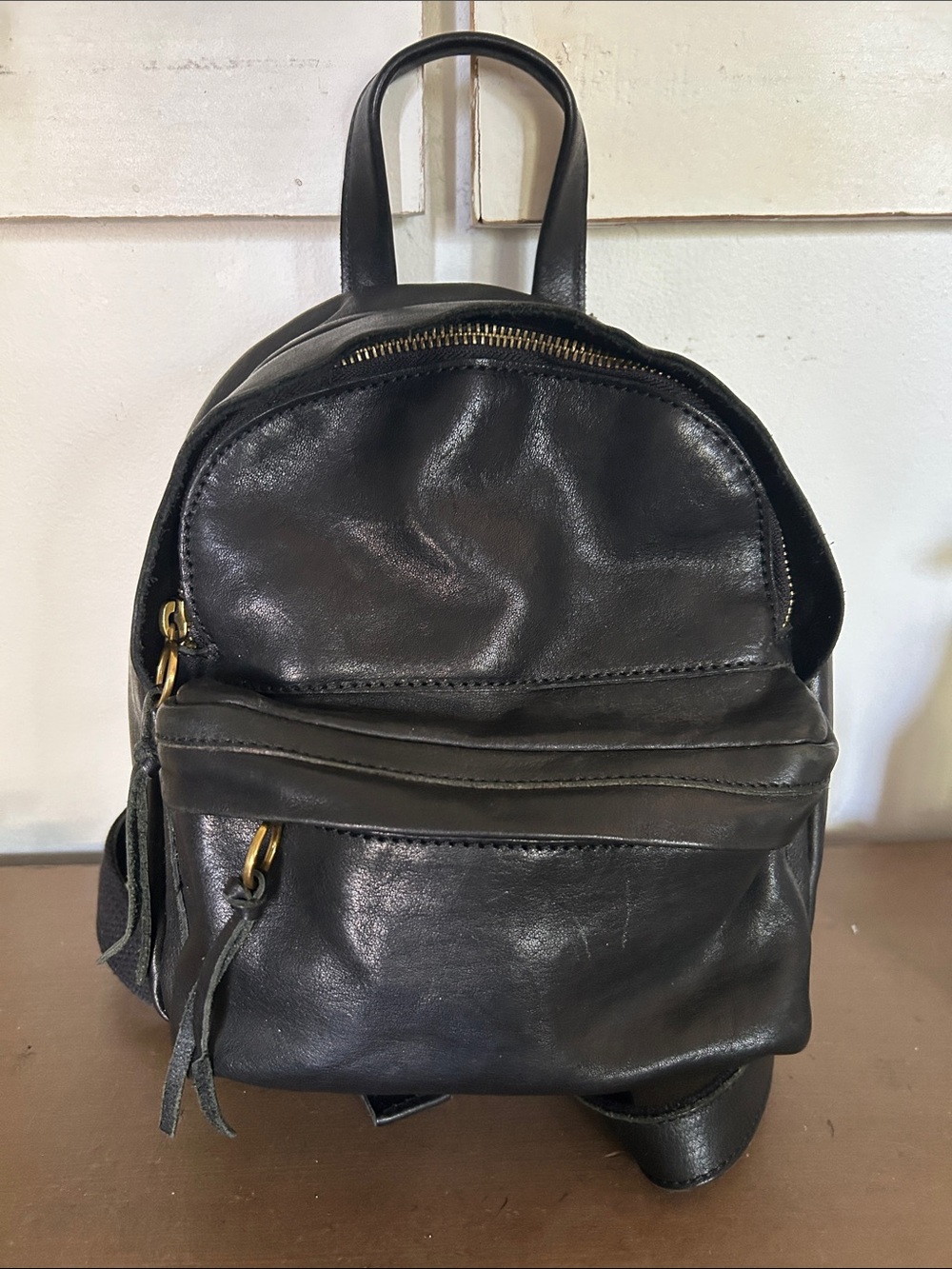 Madewell Lorimer Leather Mini Backpack